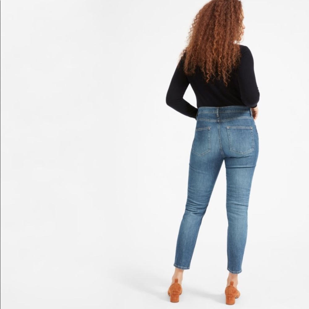 Everlane high-rise Skinny Jean mid blue 10.5" rise